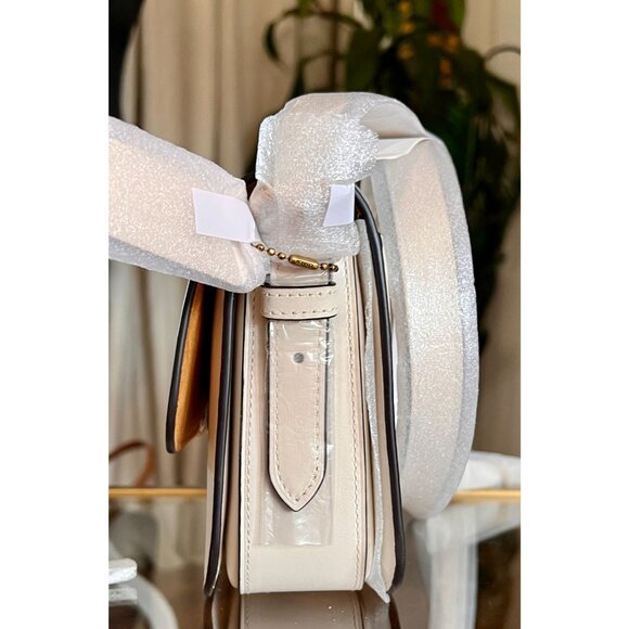 NEW!!! Coach White/Chalk Leather Sage Shoulder Bag/Crossbody with Adjustable Str - Picture 4 of 11